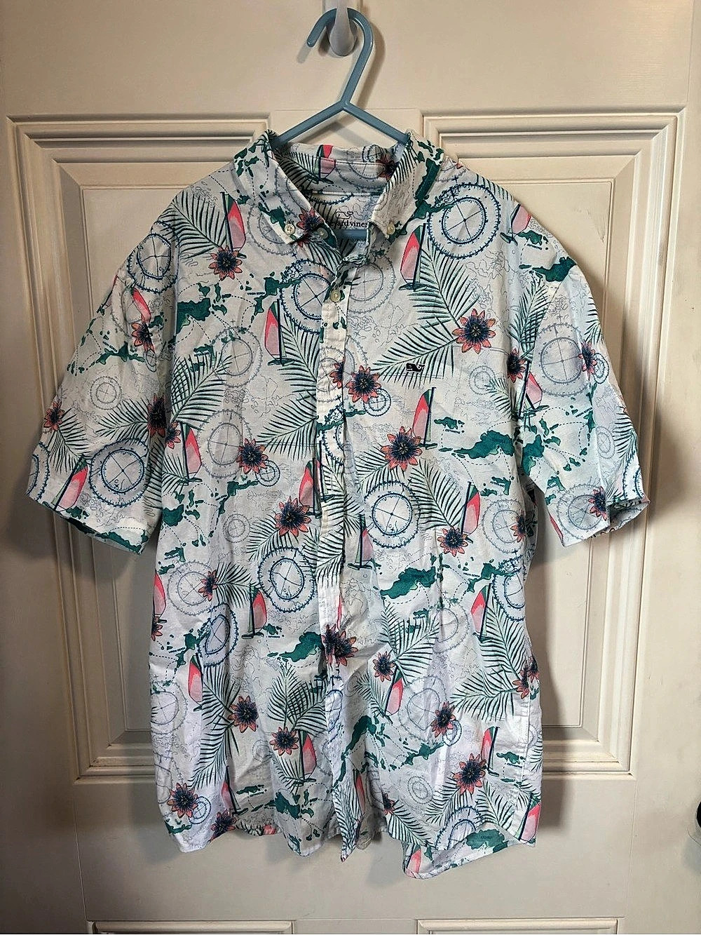 vineyard vines British Virgin Islands BVI Island Map Short-Sleeve Button-Down